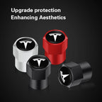 4Pcs Car 3D Metal Wheel Tire Valve Stem Caps For Tesla Model 3 Y S X Cybertruck Juguete Roadster Coil Bonina SpaceX sticker