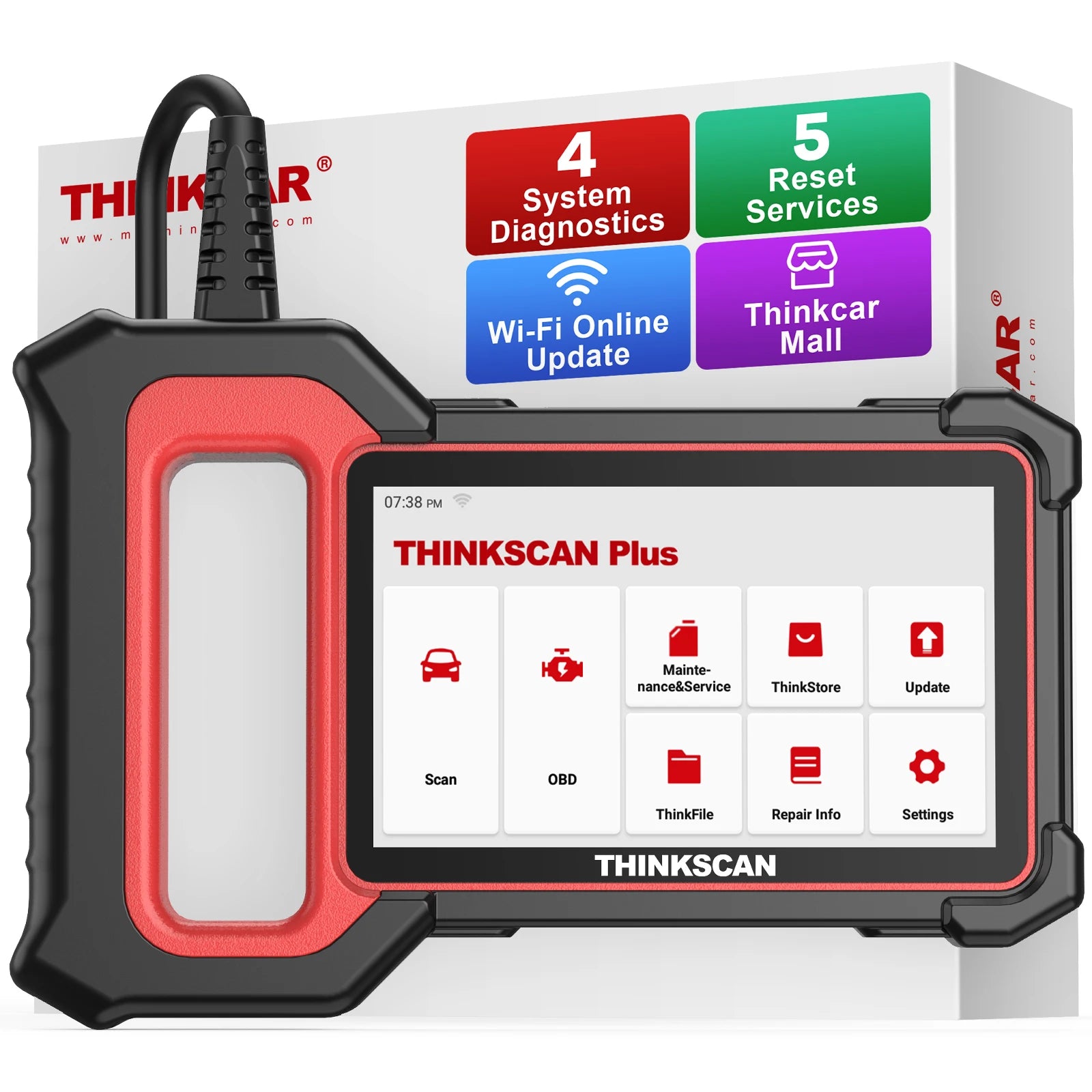 Thinkscan Plus S7/S6/S5/S4 Diagnostic Tools Diagnose 7 System 5 Reset Free Lifetime Autotools Car Obd2 Scanner Code Reader Tools CM World
