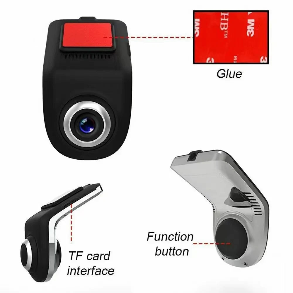 2Way HD Dash Mini Cam Car USB ADAS DVR Special for Android Multimedia Player AHD Camera Video Front Recorder Reverse Vision