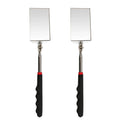 2pcs Telescoping Inspection Mirror Rectangle Mechanic Mirrors 360° Rotation Extendable Telescopic Handle For Car Repair CM World