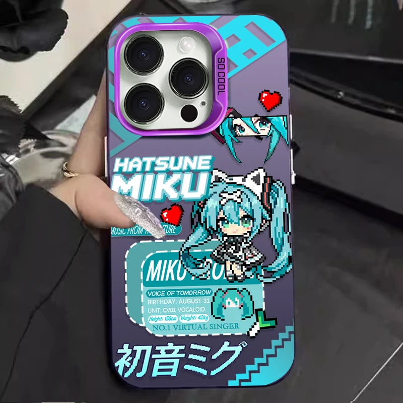 Cyberpunk Kawaii Hatsune Miku PIXEL ART Case for Samsung Galaxy S25 Edge S26 S24 S23 Ultra S22 S21 Plus FE A57 A37 A17 A07 4G