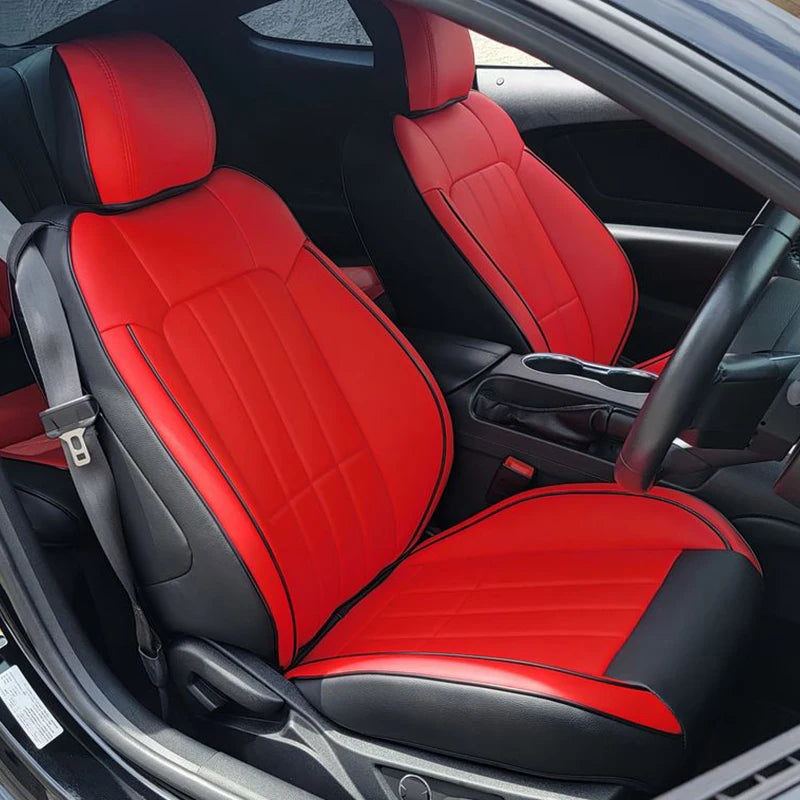 Custom Fit for 2015-2024 Mustang Coupe Car Seat Covers Full Set Durable Quality Material for Ford Mustang Coupe Gt CM World