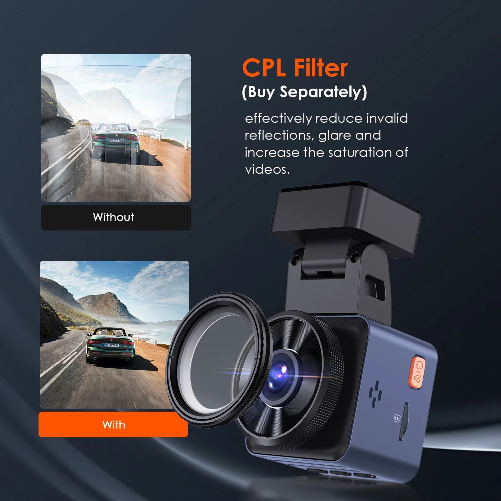 Vantrue E1 Lite Mini Dashcam 1080P WiFi Dash Camera with Free App Voice Control 24H Parking Mode Support 512GB Max Car Mobile World