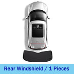 Car Sunshade For Jeep Renegade BU 2015-2024 Heat Insulation Shade Sun Protection Anti-UV Sunshade Privacy Black Auto Accessories