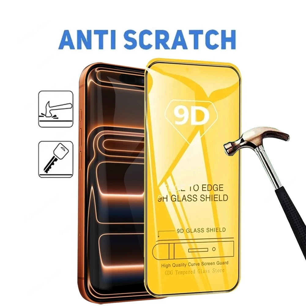 4 Pcs 9D Tempered Glass Screen Protector for Apple iPhone 17 Pro Max, HD Anti-Scratch Film for iPhone Air & 17 Pro Full Coverage Car Mobile World