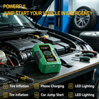 12V Car Jump Starter with Air Compressor, Portable Battery Booster Power Bank, Tire Inflator Pump for SUV Auto Emergency Kit