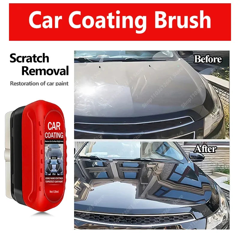 Car Paint Coating Brush with 120ml Liquid -High Gloss Repair Scratch Brightening Kit ,Professional Auto Polishing Tool Car Mobile World