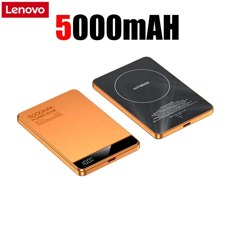 Lenovo 10000mAh UltraSlim Power Bank Magnetic Wireless Fast Charging CCC Portable Battery For MagSafe Apple Watch iPhone Samsung Car Mobile World