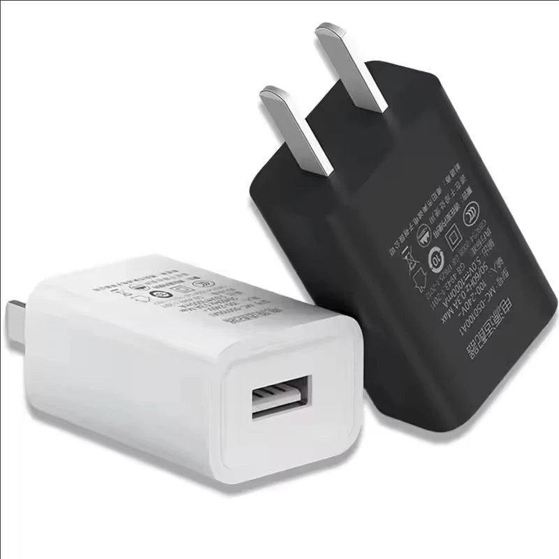 USB Wall Charger USB-A 5V 1A AC Power Adapter US Plug for iPhone 16 Samsung Xiaomi Console Camera Travel Charging Phone Adapters