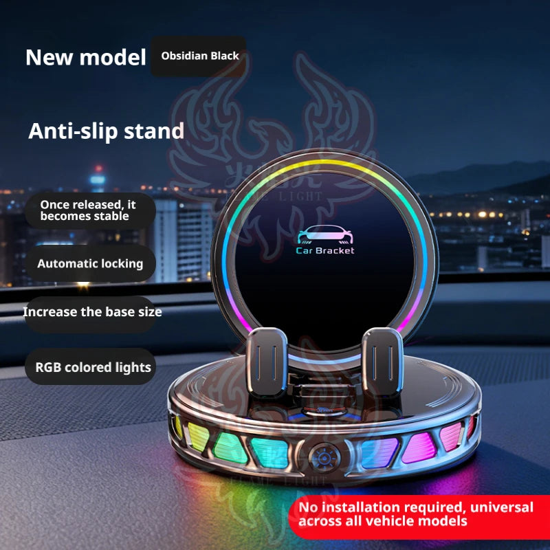 Car Phone Holder Wireless Charging Dashboard Auto Phone Support 360 Degree Rotatable for Home Office Desk Phone Holder CM World