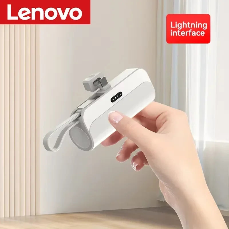 Lenovo 500000mAh Capsule Power Bank Large Capacity Super Fast Charging Powerbank Portable CCC External Battery For iPhone Huawei