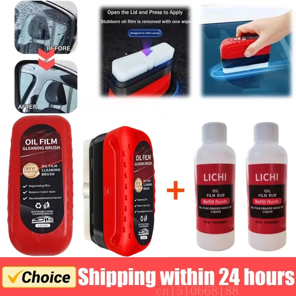 120ml Automotive Car Oil Film Cleaning Brush Car Glass Oil Film Cleaner Hydrophobic Windshield Oil Film Remover for Car Window CM World