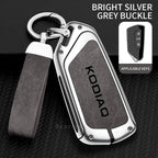 Zinc Alloy Car Remote Control Key Case Cover Holder Shell Fob for Skoda Kodiaq Protection Key Chain Buckle Keyless Accessories CM World