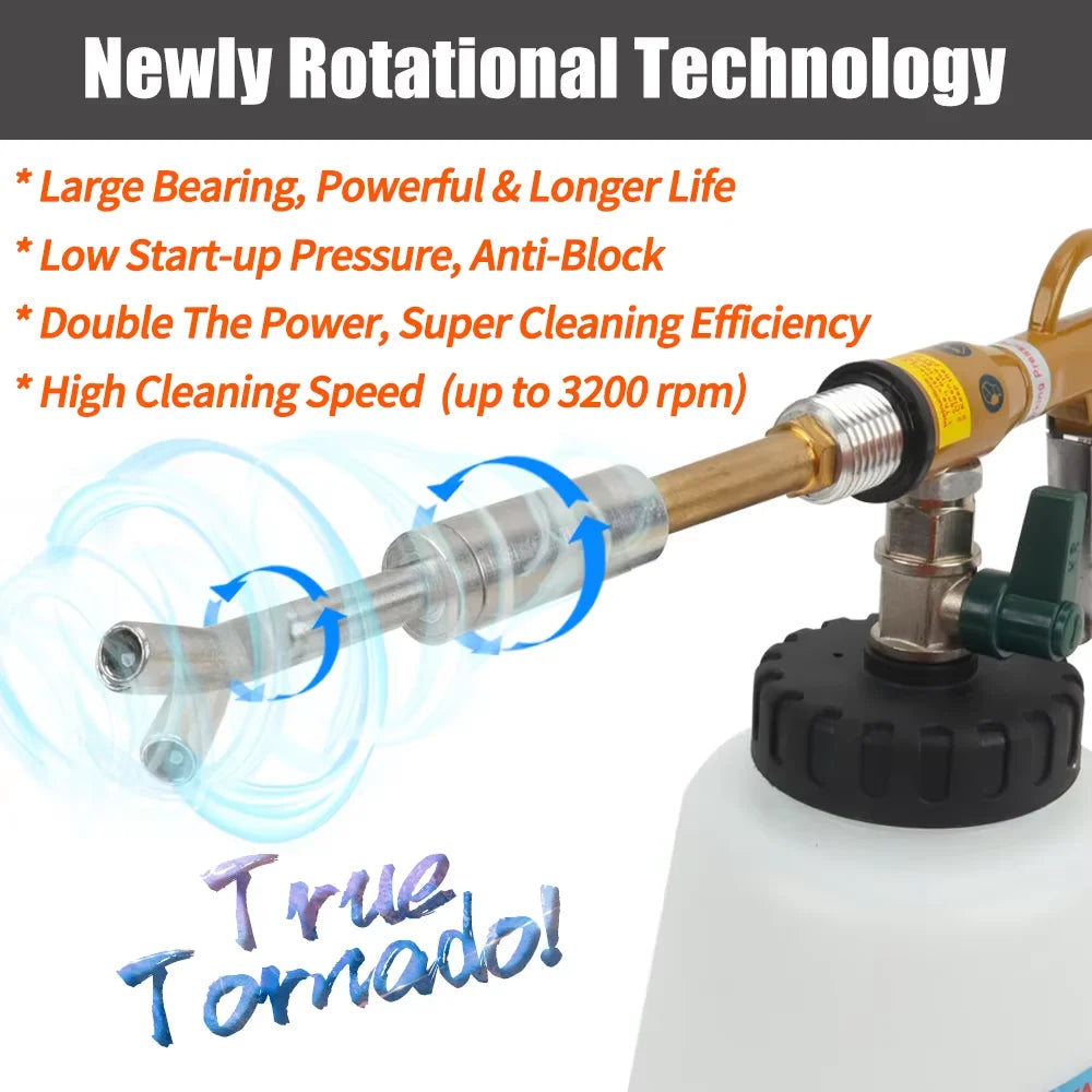 Tornado Pneumatic Air Foam Gun High Pressure Car Wash Interior Deep Cleaning Gun Espuma Tool for Tornador Detailing Tool CM World