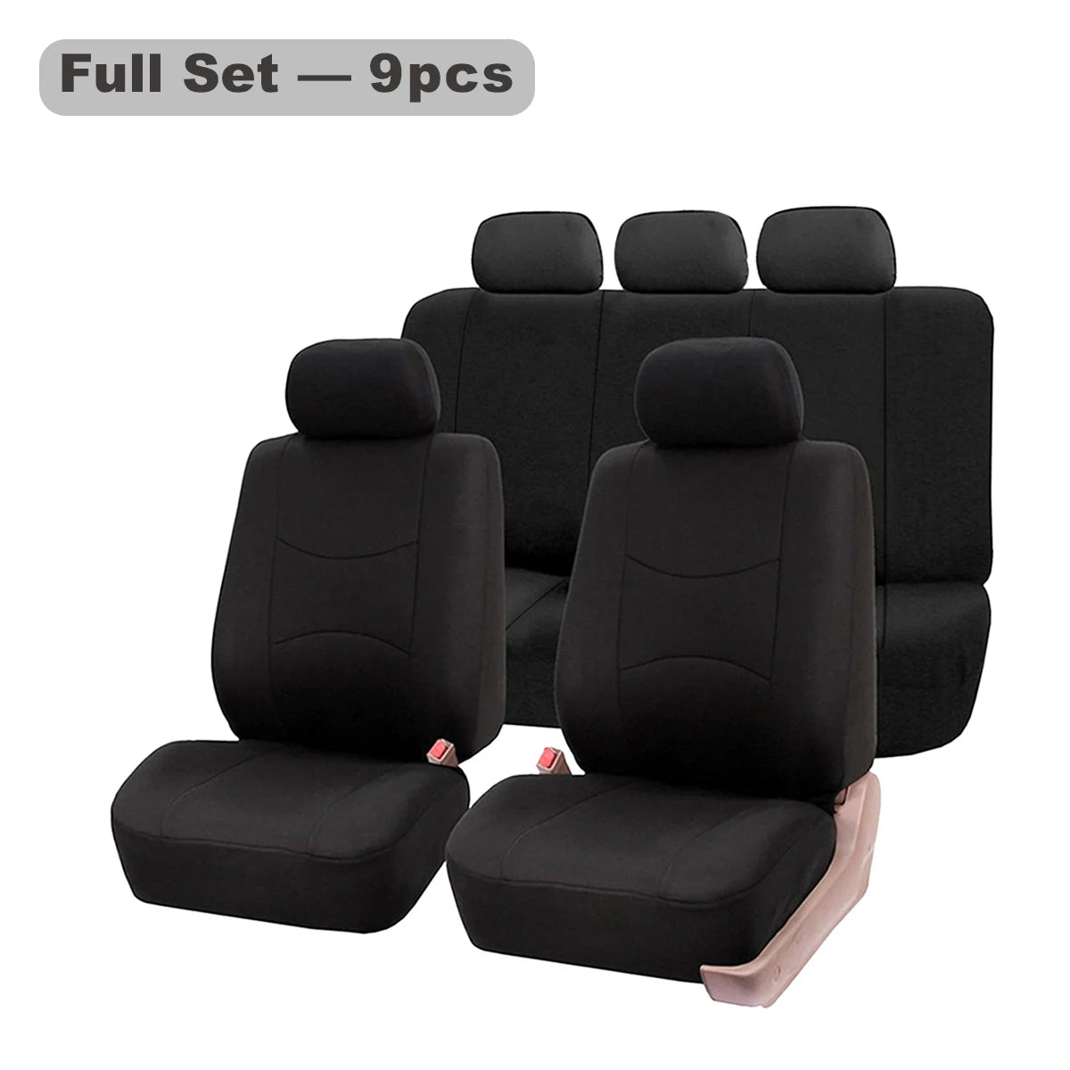 Four Seasons Fashion Universal 9 pcs Car Seat Cover Polyester Fabric Car Seat Cover CM World