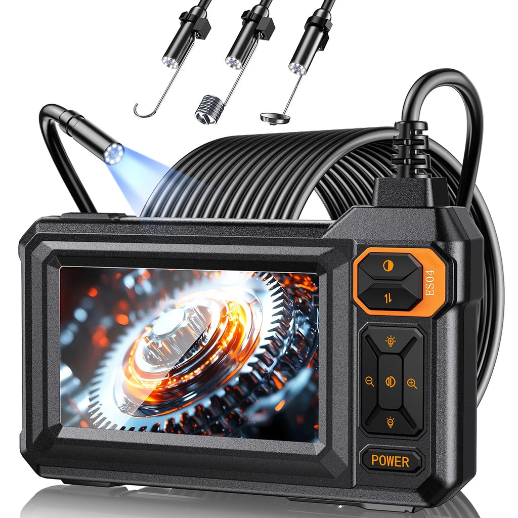 4.3 Inch Industrial Endoscope Camera 16.5TF Single Lens Pipe 1920P HD Inspection Borescope for Car Sewer Inspection Camera Tool CM World