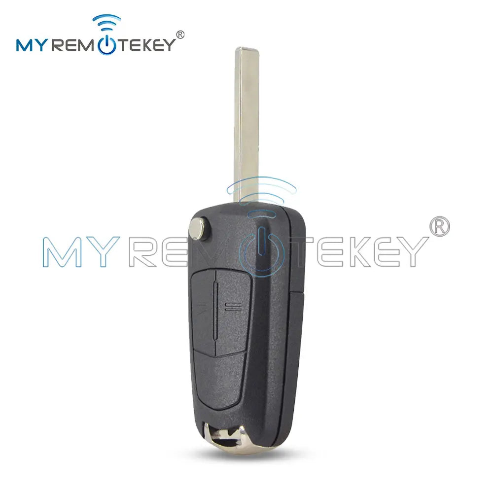 REMTEKEY Flip Key shell Case 2 Button HU100 for Vauxhall Opel Corsa D Astra H Vectra C Zafira 2005 2006 2007 2008 2009 CM World