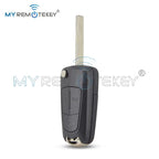 REMTEKEY Flip Key shell Case 2 Button HU100 for Vauxhall Opel Corsa D Astra H Vectra C Zafira 2005 2006 2007 2008 2009 CM World