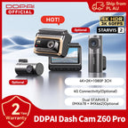 DDPAI 4K Dash Cam Z60 Pro HDR Support Front and Rear Interior Car Camera SONY STARVIS2 678 Sensor 5GHz Wi-Fi GPS ADAS 4G Car DVR Car Mobile World