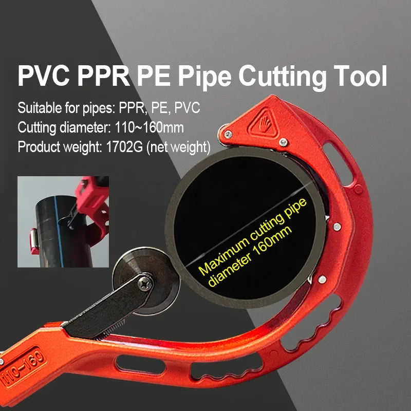 PVC Pipe Cutter Tube Cutter Dual-purpose Alloy Steel Scissor Composite Pipe PPR PE Plastic Hot Melt Pipe Cutting Hand Tools CM World