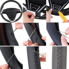 OEM Style For Suzuki Grand Vitara 2007 2008 2009 2010 2011 - 2013 Microfiber Leather Car Steering Wheel Cover Auto Accessories CM World