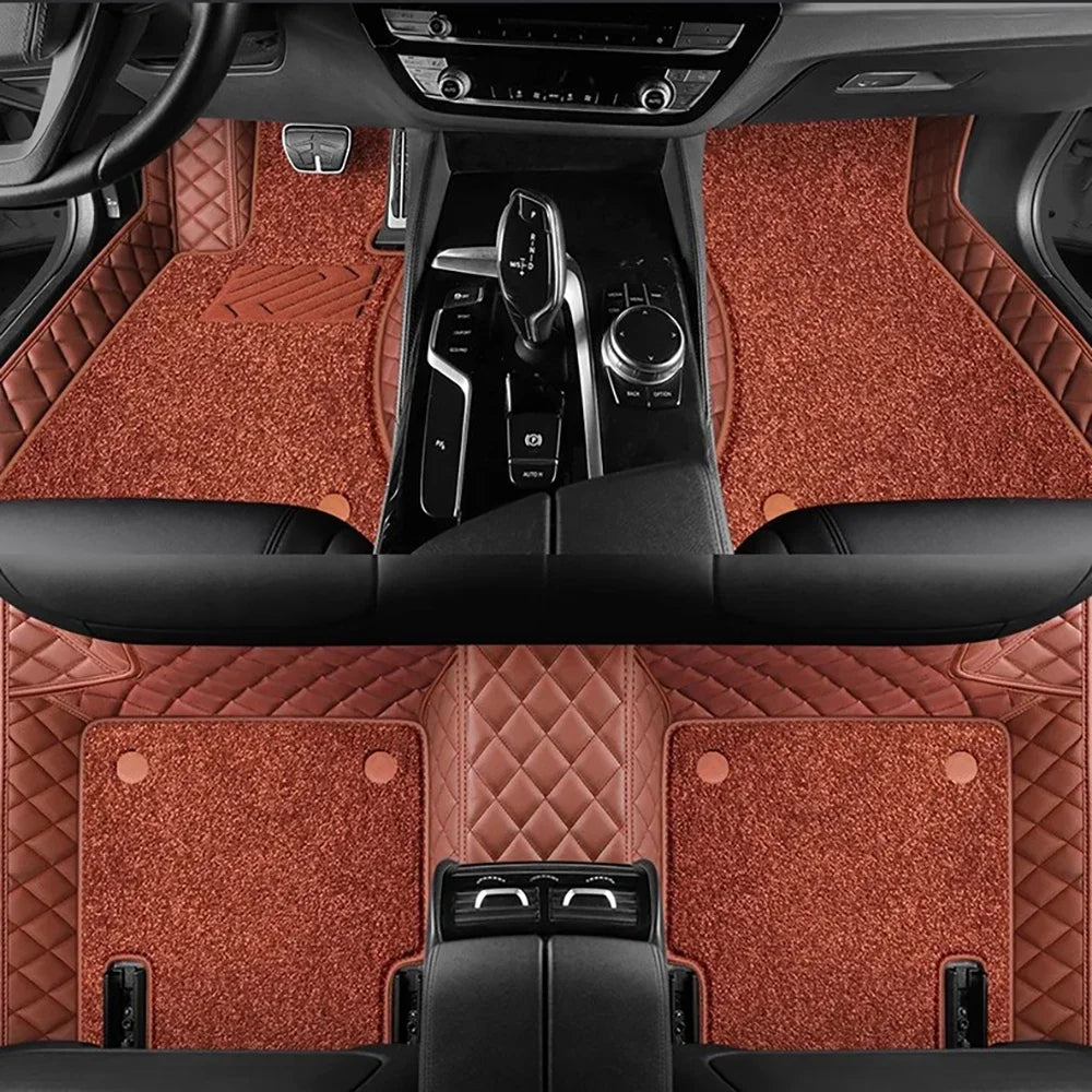 Double layer 5D Custom Car Floor Mats For Lexus ES ES200 ES250 ES300 ES300h ES350 Auto Carpets Foot car Accessories