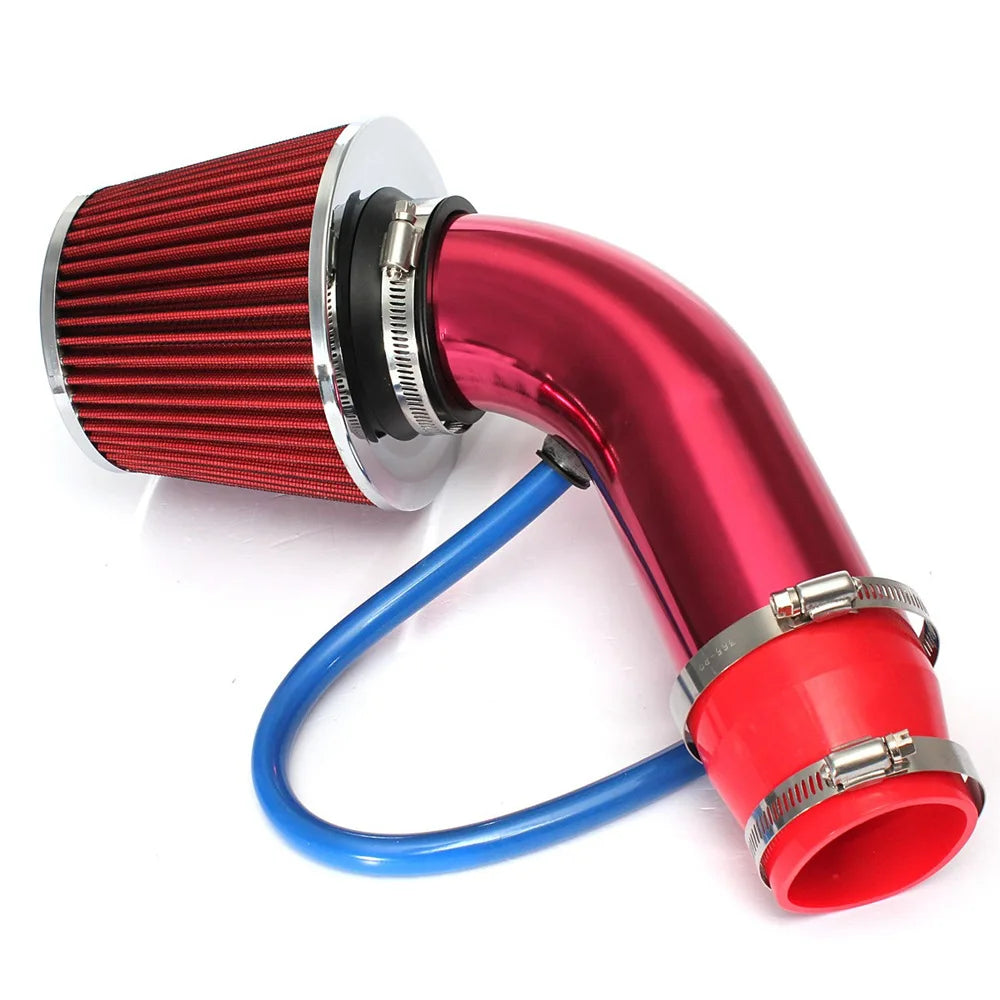 76mm Car Refitted Winter Mushroom Head Air Filter Intake Pipe Filter High Flow High Cold Air Filter Aluminum Pipe Kit CM World