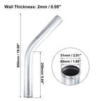 UXCELL 45 Degree Intercooler Pipe 63mm 70mm 76mm OD 300mm 500mm Long Aluminum Alloy Tube Intercooler Pipe Air Intake Tube
