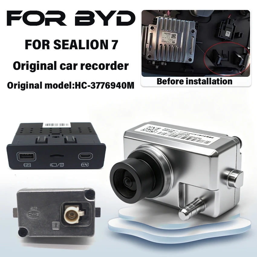 HD Dash Cam For BYD HC-3776940M Car Dvr Recorder Camera For BYD Sealion 7 SL7 2024-2026 (Not Available in EU and UK) Car Mobile World