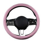 Motoptes Car Anti-Slip Leather Steering wheel Cover Universal car Steering Wheel Protective Cover Fashion Style 38cm Pink CM World