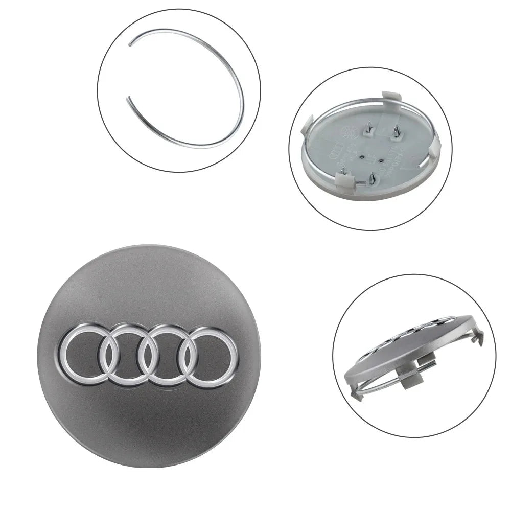 4Pcs 60MM 61MM 68MM 69MM Car Styling Wheel Center Cap Hub Covers 4B0601170 For Audi A3 A4 A5 A6 A7 A8 S4 S6 TT Accessories