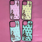 Korean Ins Colorful Polka Dots Musical Note Stars Phone Case For IPhone 17 16 15 14 13 12 11 Pro Max 17air XS XR 8 7 Plus Cover