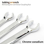 1pc Oil Pipe Flare Nut Wrench Open Ring Double Head Spanner 8-10-12mm High Torque  Mirror Hand Tool Brake Wrench for Car Repair Car Mobile World