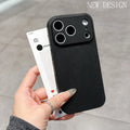 Luxury Matte Leather Texture Phone Case For iPhone 17 16 15 14 13 Pro Max 16 Plus 17Pro Air Camera Protection Shockproof Cover Car Mobile World