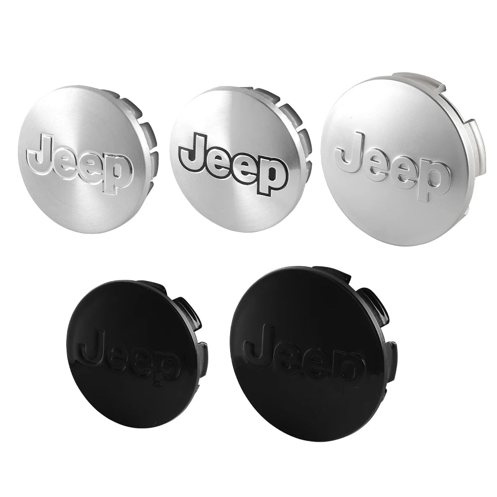 4Pcs 55/64MM Car Wheel Center Hub Cap Styling Accessories For Jeep Wrangler Renegade Compass Gladiator Cherokee JL Grand JK Patr CM World
