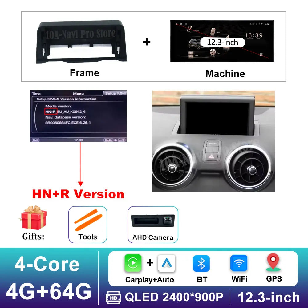 Car Video Multimedia player Stereo for Audi A1 2013 - 2018 Android 16 Wireless Carplay WiFi Auto Accessories GPS Navigation BT CM World