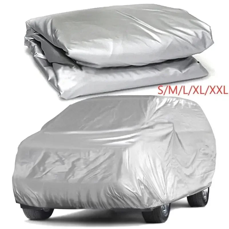 Portable Full Car Cover, Waterproof UV Resistant Anti-Scratch Dustproof Universal Auto Protective Cover for Outdoor Vehicle Use