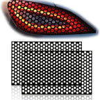 Car Honeycomb Stickers Car Stylish Tail Lights DIY Hollow Protector Decals Auto Rear Lamp Decoration Wrap Film Sticker Car Mobile World