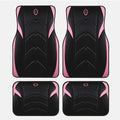 4-Pack Black Pink Minimalist Car Floor Mats - Soft Easy Clean, Anti-Slip Durable, Stylish, Fits Most Vehicles, Gift