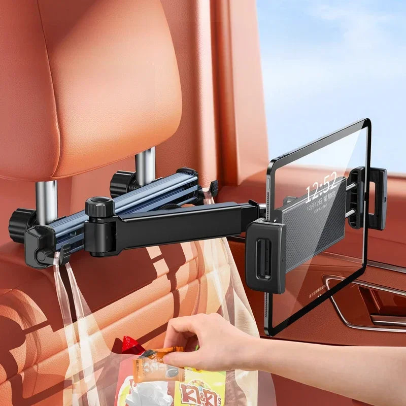 Hipacool Telescopic Car Phone Holder Tablet Seat Back Stand Headrest Adjustable Magneitc Car Tablet Bracket for Device 5.6-11.8“ CM World