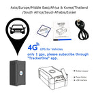4G GPS Tracker Real-Time Car Locator Overtaking Alarm Route Playback Subscription Required CM World