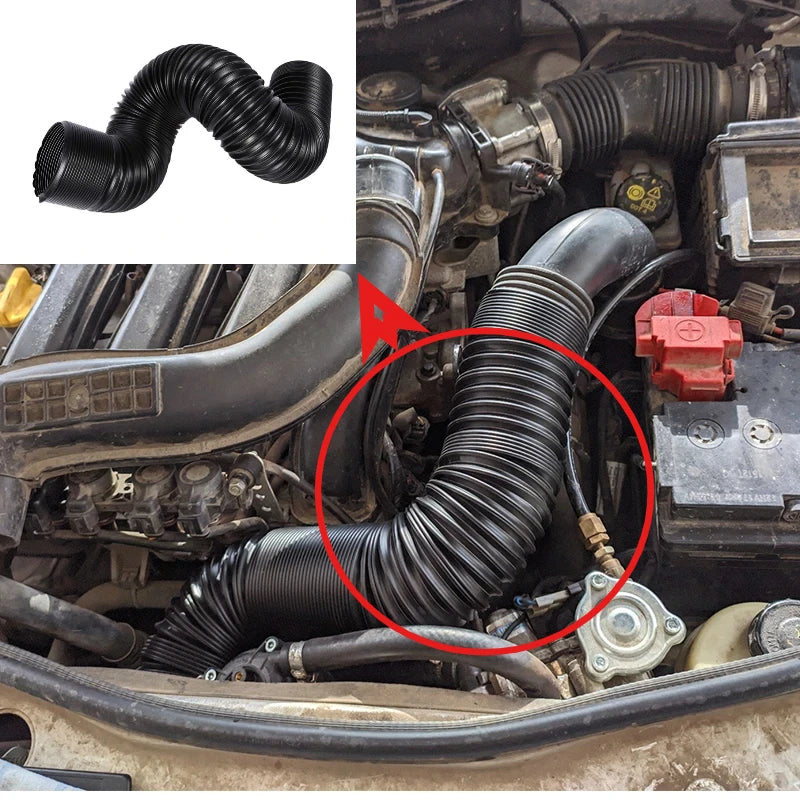 1Pc Automotive Air Conditioning Filter Intake Pipe Kits 76/63/51mm Steel Wire Corrugated Air Intake Telescopic Duct Hose Engines