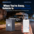 Wireless Car GPS Tracker Anti-Theft, Global Real-Time Vehicle Tracking with IoT SIM, Geo-Fence & Vibration Alarm, 15+ Days CM World