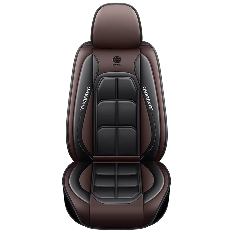 Universal Auto Seat Cover All-inclusive Four Seasons Anti-slip Dirt-resistant PU Leather Car Seat Cushion for Most Car Models