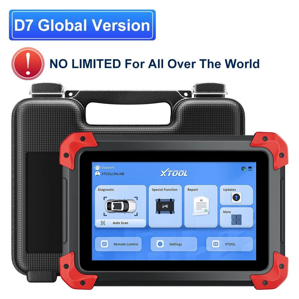XTOOL D7 All System Car Diagnostic Tools Bidirectional Scanner ECU Coding Automotive Scanner 39+ Services Add FCA Functions