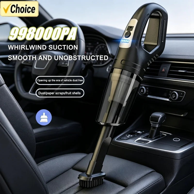 Wireless Handheld Vacuum Cleaner with Powerful Suction, Rechargeable Quick Charge for Car Home Pet Hair Removal Car Mobile World