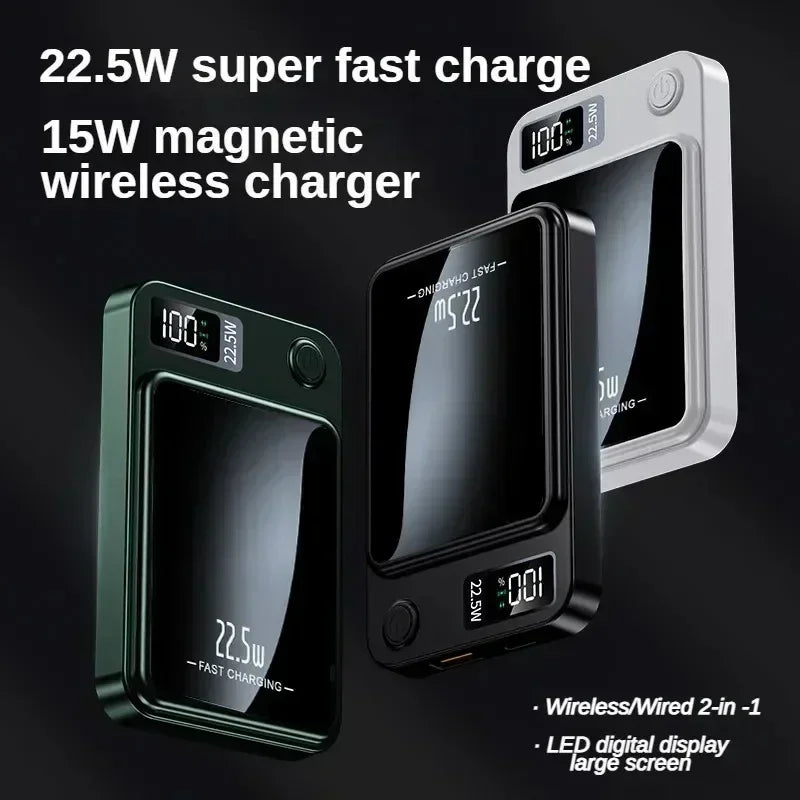 Lenovo 100000mAh  Magnetic Powerbank Magnetic Power Bank Wireless Fast Charger For iPhone Backup battery For Magsafe Xiaomi Car Mobile World