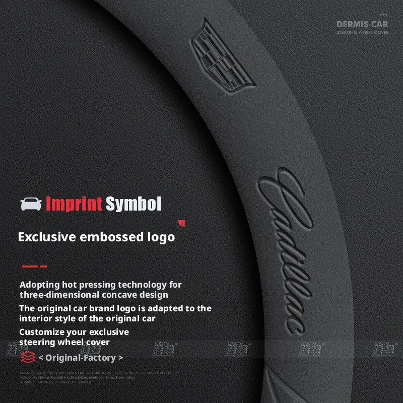 Applicable to Cadillac steering wheel covers: CT5, ATSL, XT4, XT5, XT6, CT6, CT4, XTS, faux leather steering wheel grips CM World