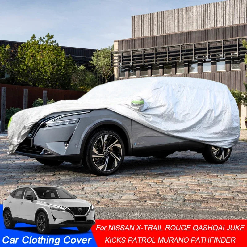 For Nissan ARIYA JUKE KICKS MURANO Pathfinder Patrol Y62 Y63 Qashqai Rogue Terra Rouge Rain Frost Snow Dust Waterproof Car Cover Car Mobile World