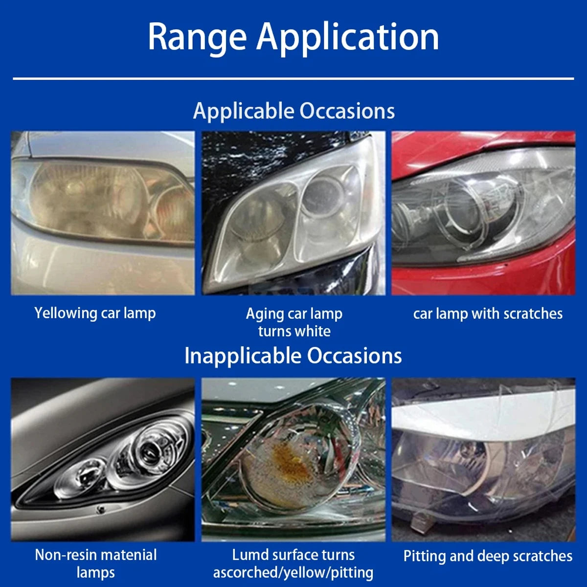 Headlight Restoration Polishing Headlamp Scratch Remover Repair Cleaning Paste Remove Oxidation Headlight Polish Liquid LHB-16 CM World